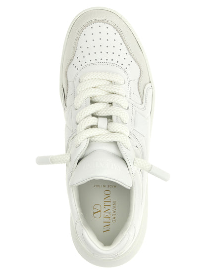 White Calfskin Chunky Sneakers