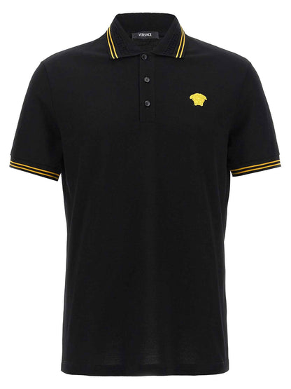 Black Cotton Polo Shirt