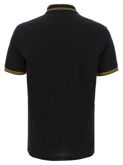 Black Cotton Polo Shirt