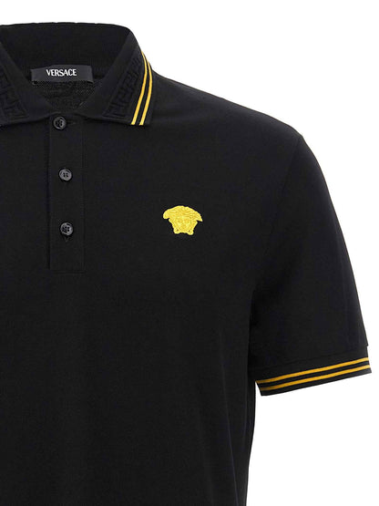 Black Cotton Polo Shirt