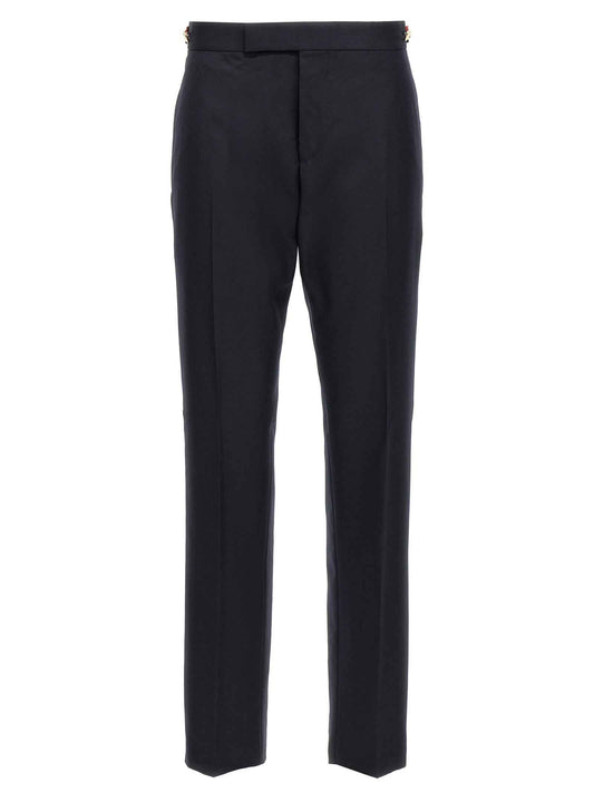 Blue Wool Casual Pants