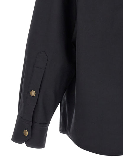 Blue Polyester Full-Length Jacket