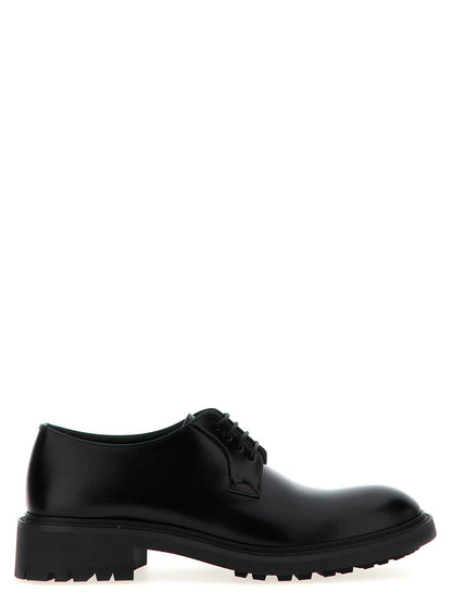 Black Lamb Leather Oxfords And Derbies