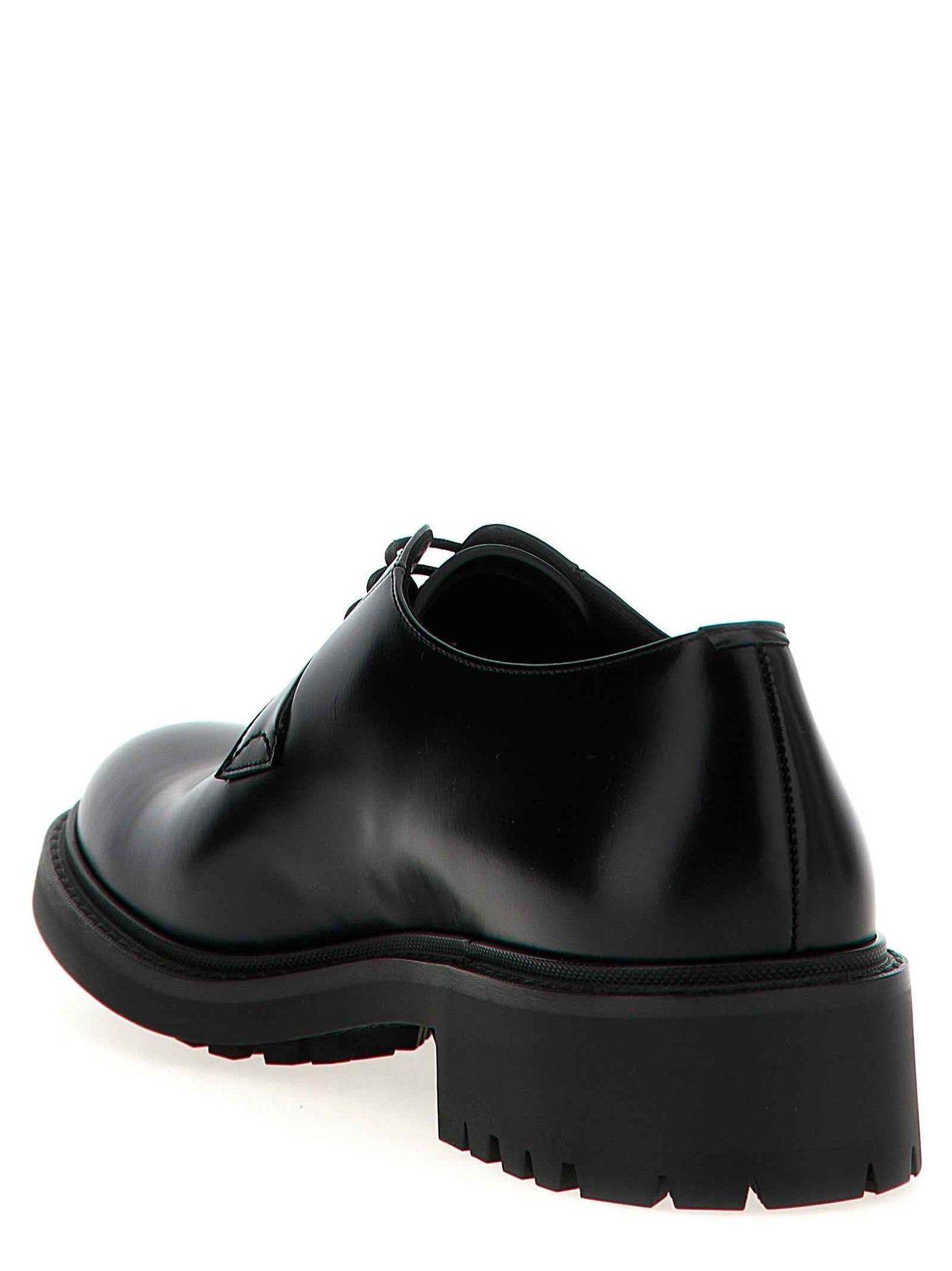 Black Lamb Leather Oxfords And Derbies