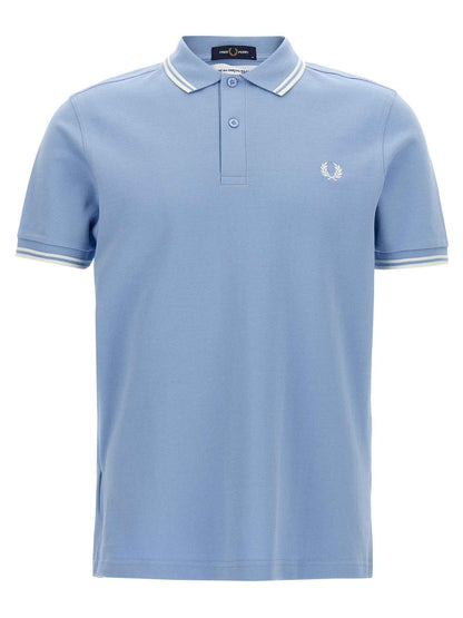 Blue Cotton Polo Shirt