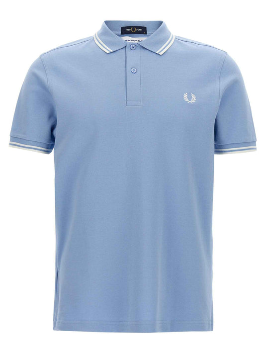 Blue Cotton Polo Shirt