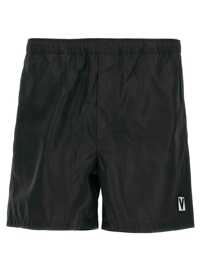 Black Polyamide Swim Shorts