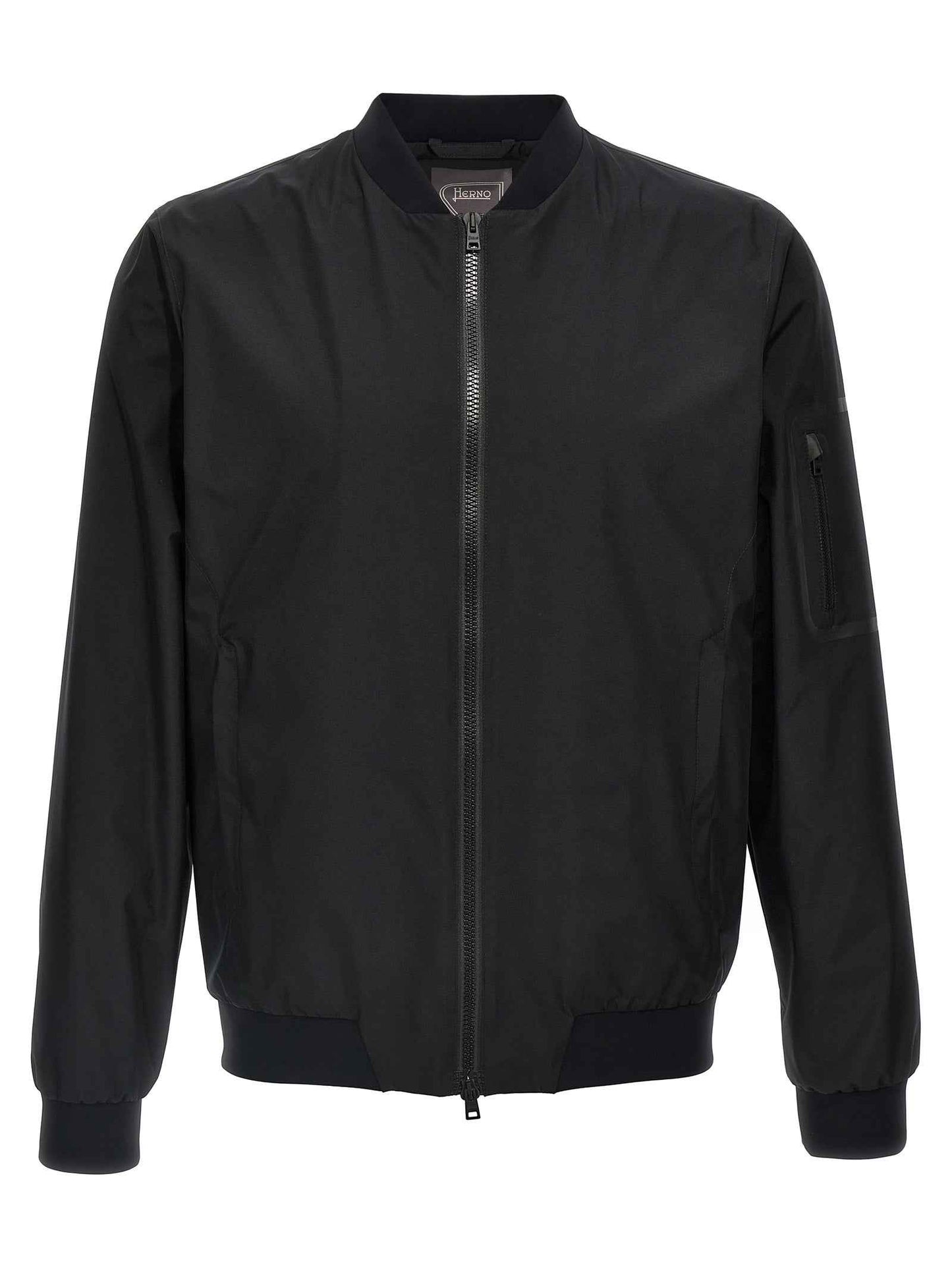 Black Polyester Bomber
