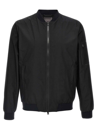 Black Polyester Bomber