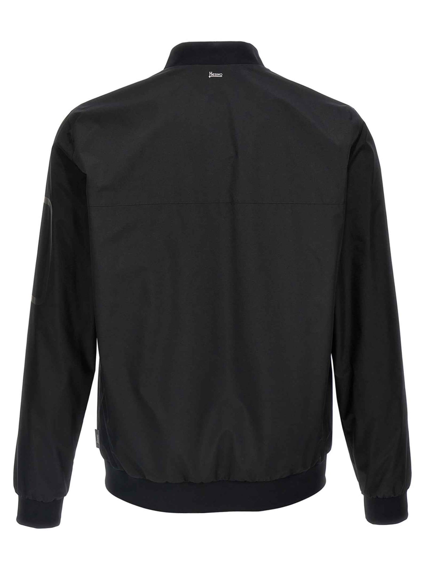 Black Polyester Bomber
