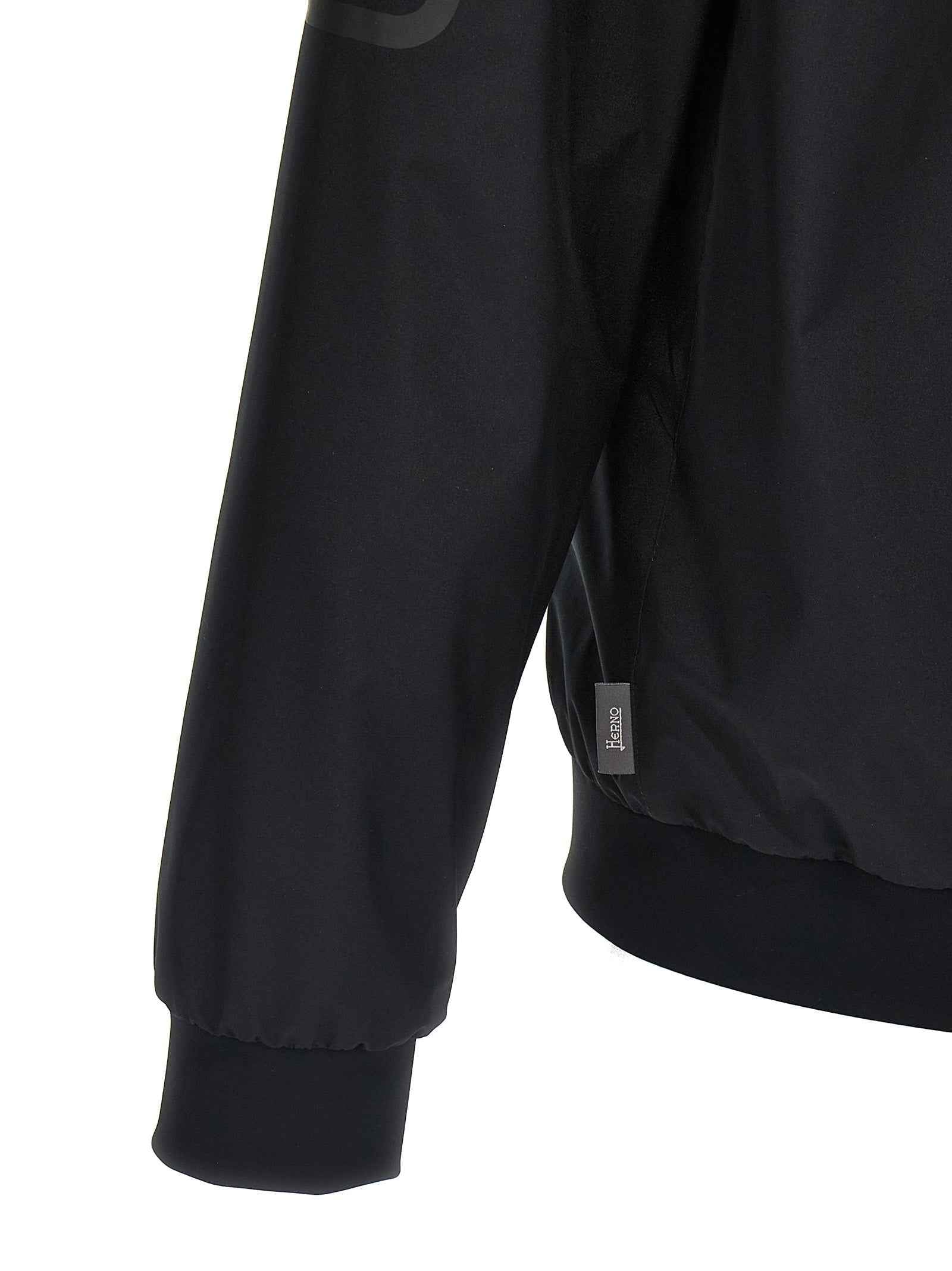Black Polyester Bomber