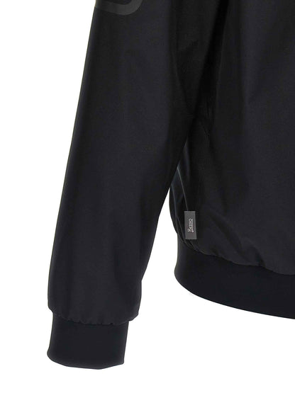 Black Polyester Bomber