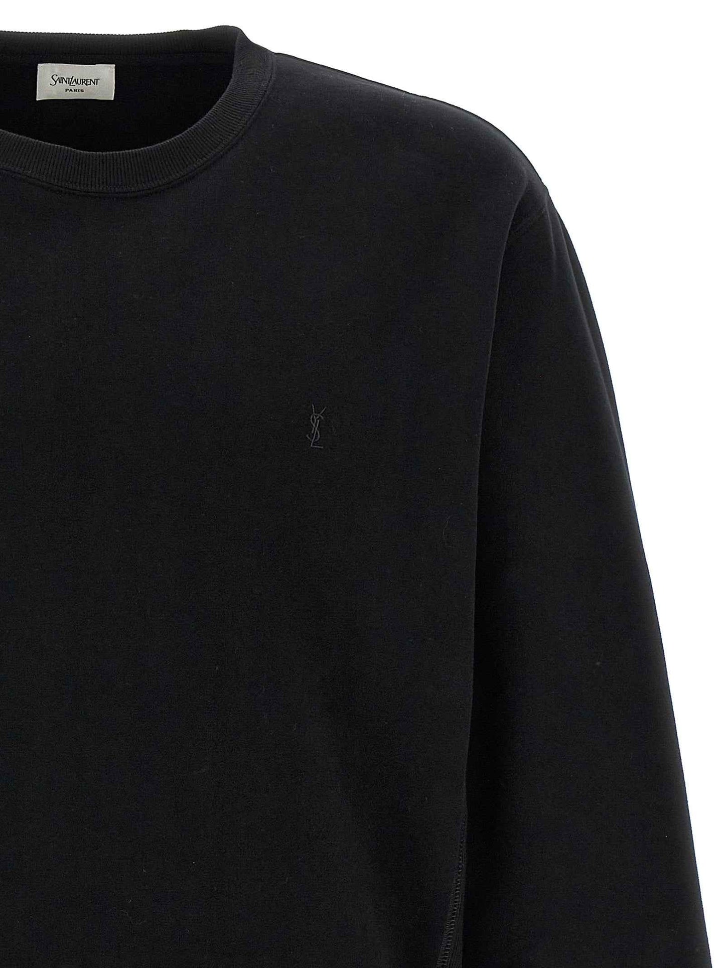 Black Cotton Sweatshirt