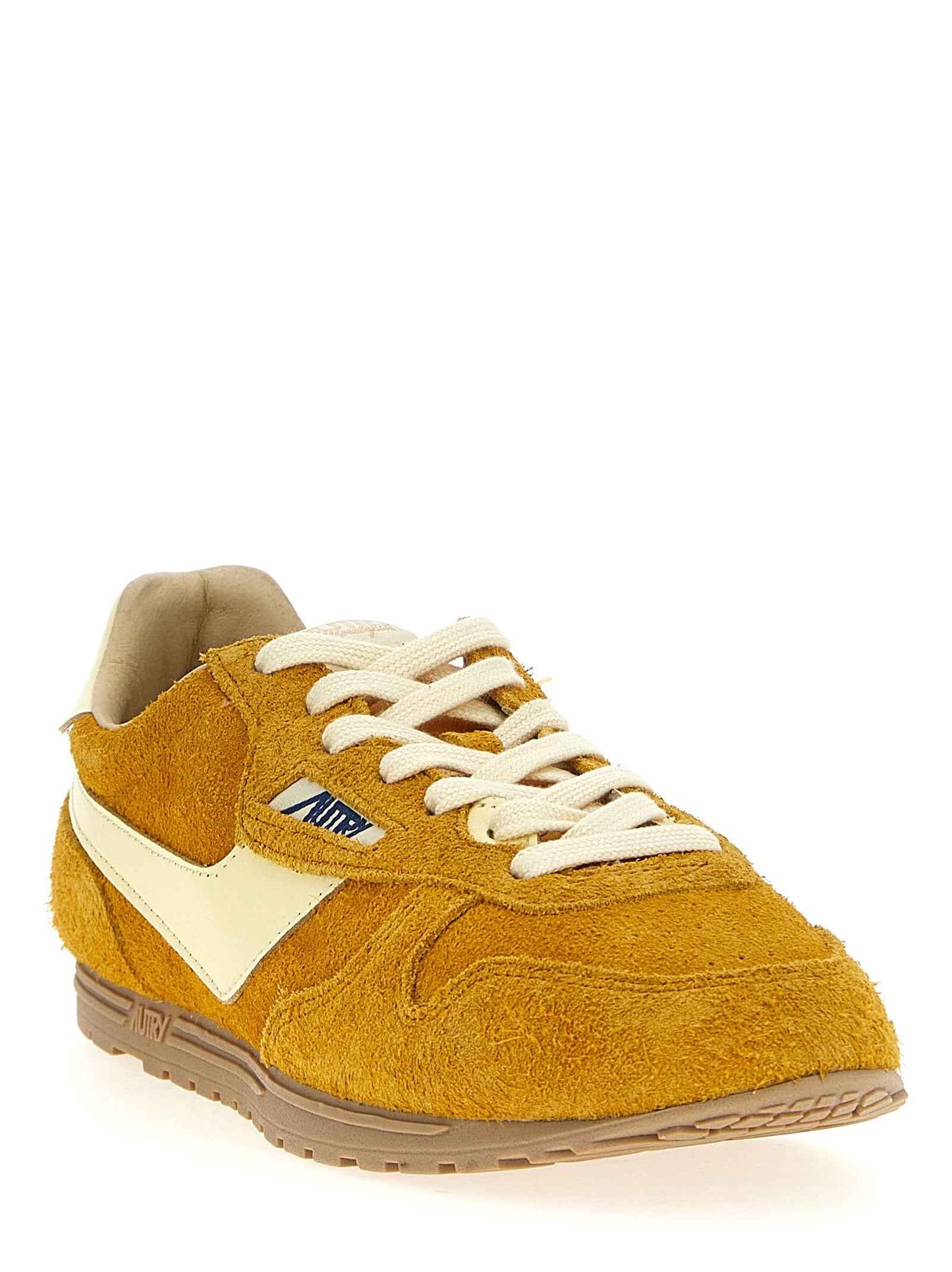 Bicolor Leather Athletic Sneakers