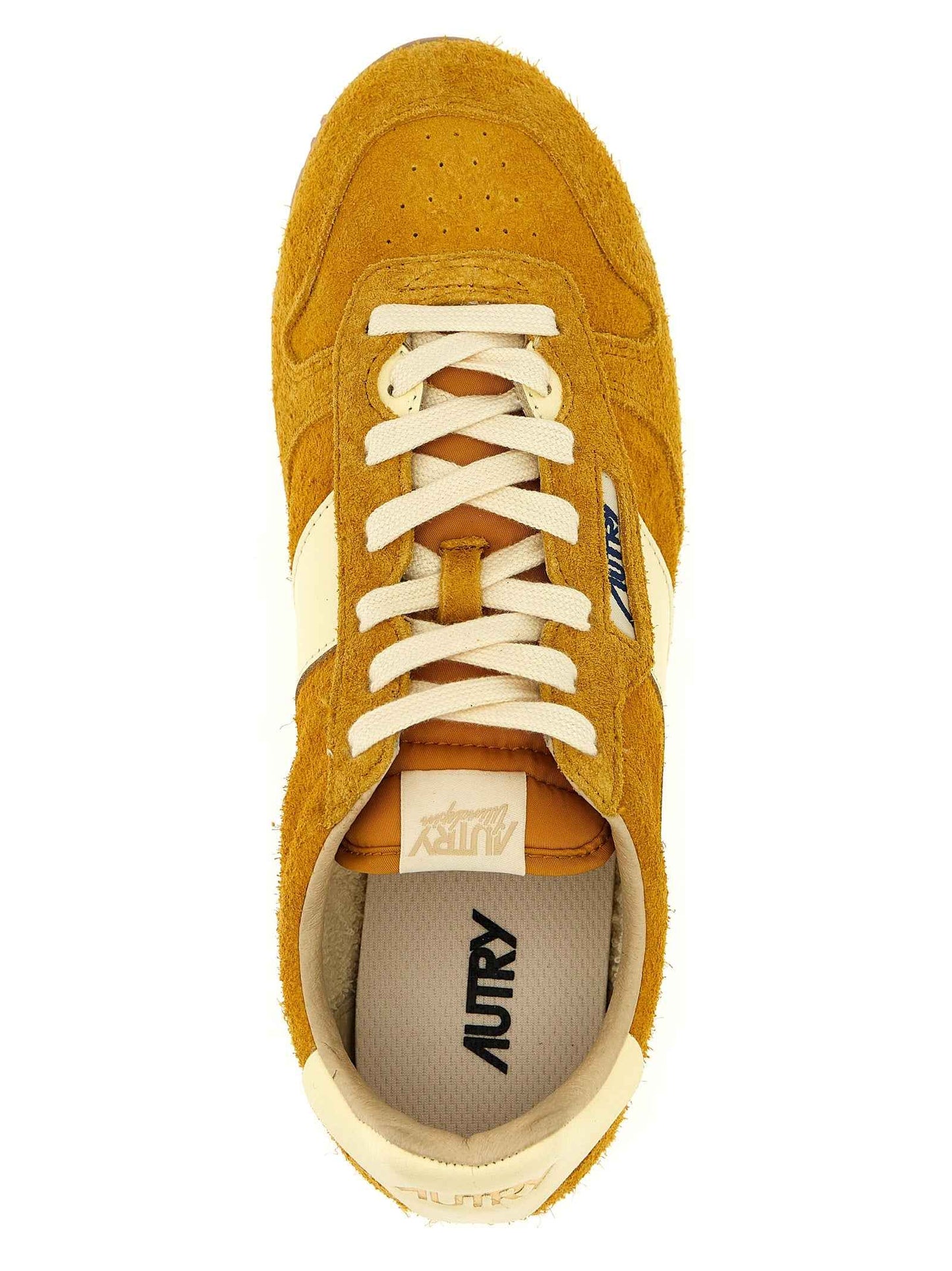 Bicolor Leather Athletic Sneakers