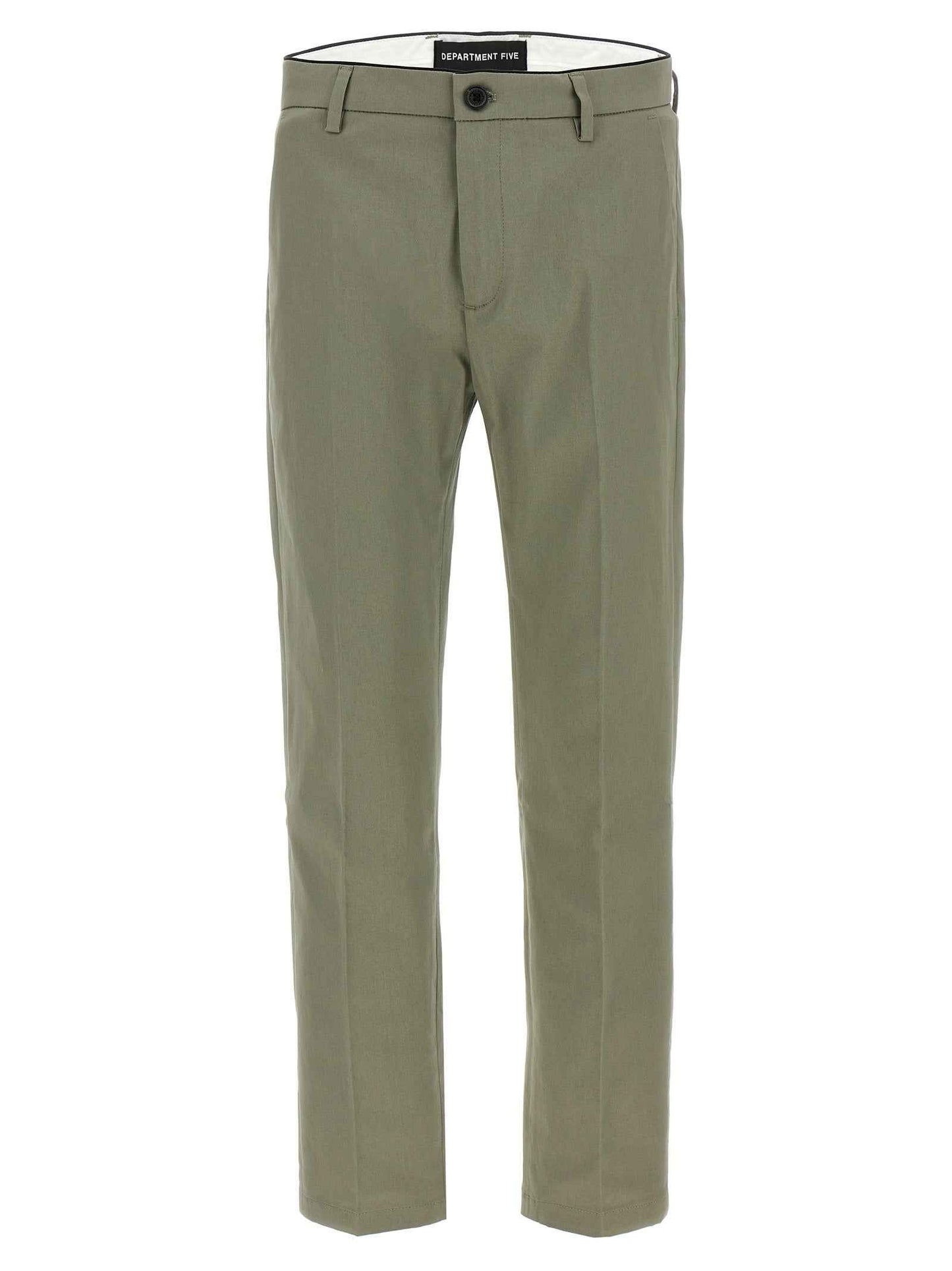 Bicolor Cotton Cropped Pants