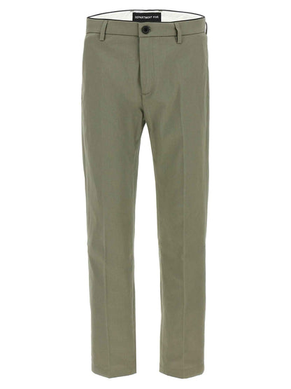 Bicolor Cotton Cropped Pants