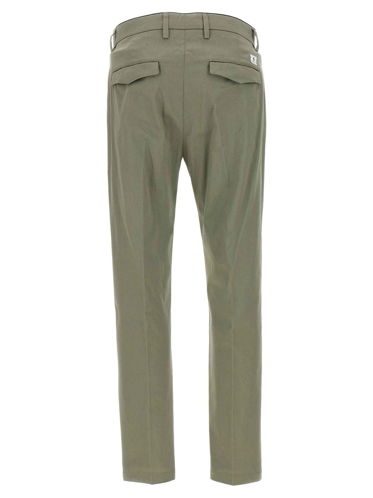 Bicolor Cotton Cropped Pants