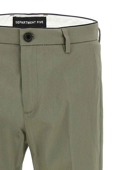 Bicolor Cotton Cropped Pants