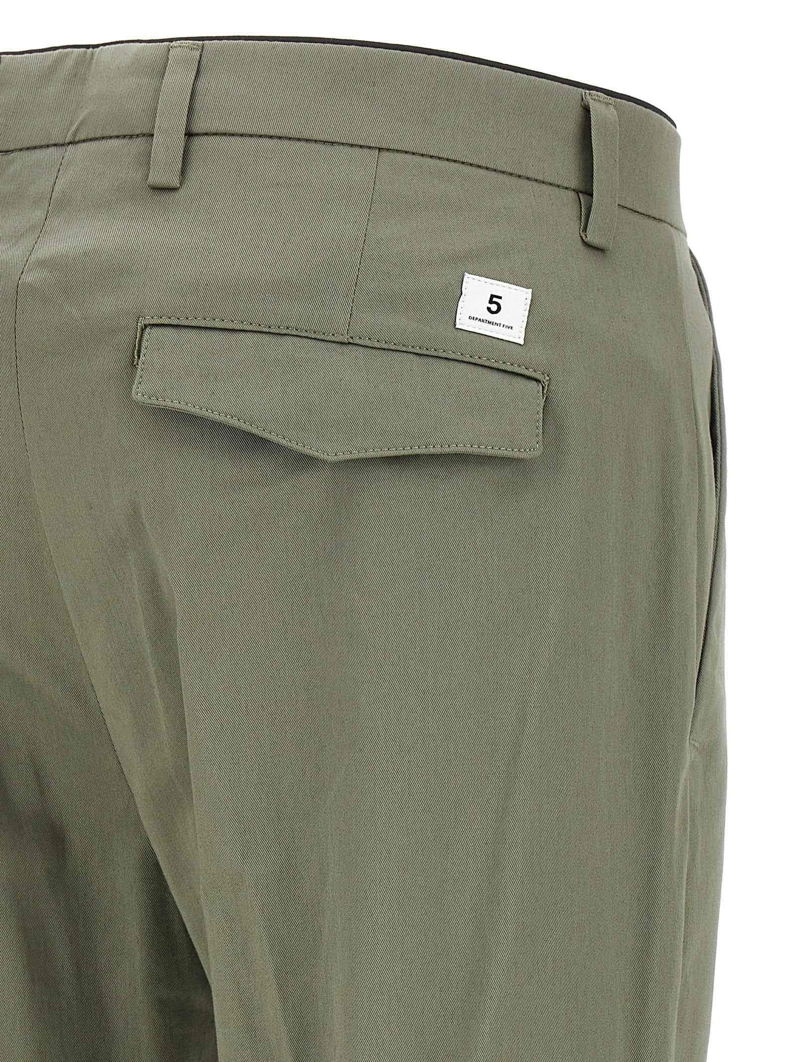 Bicolor Cotton Cropped Pants