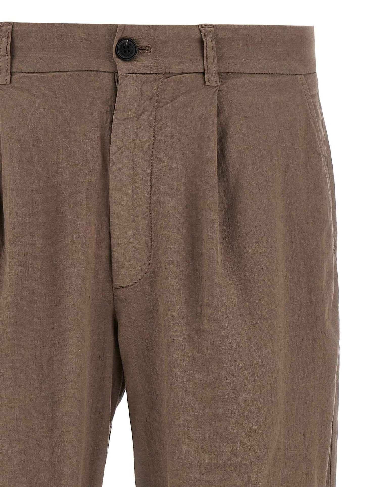 Brown Linen Pants