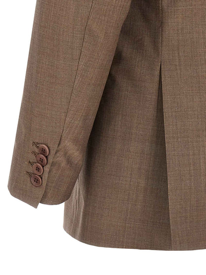 Brown Virgin Wool Blazer