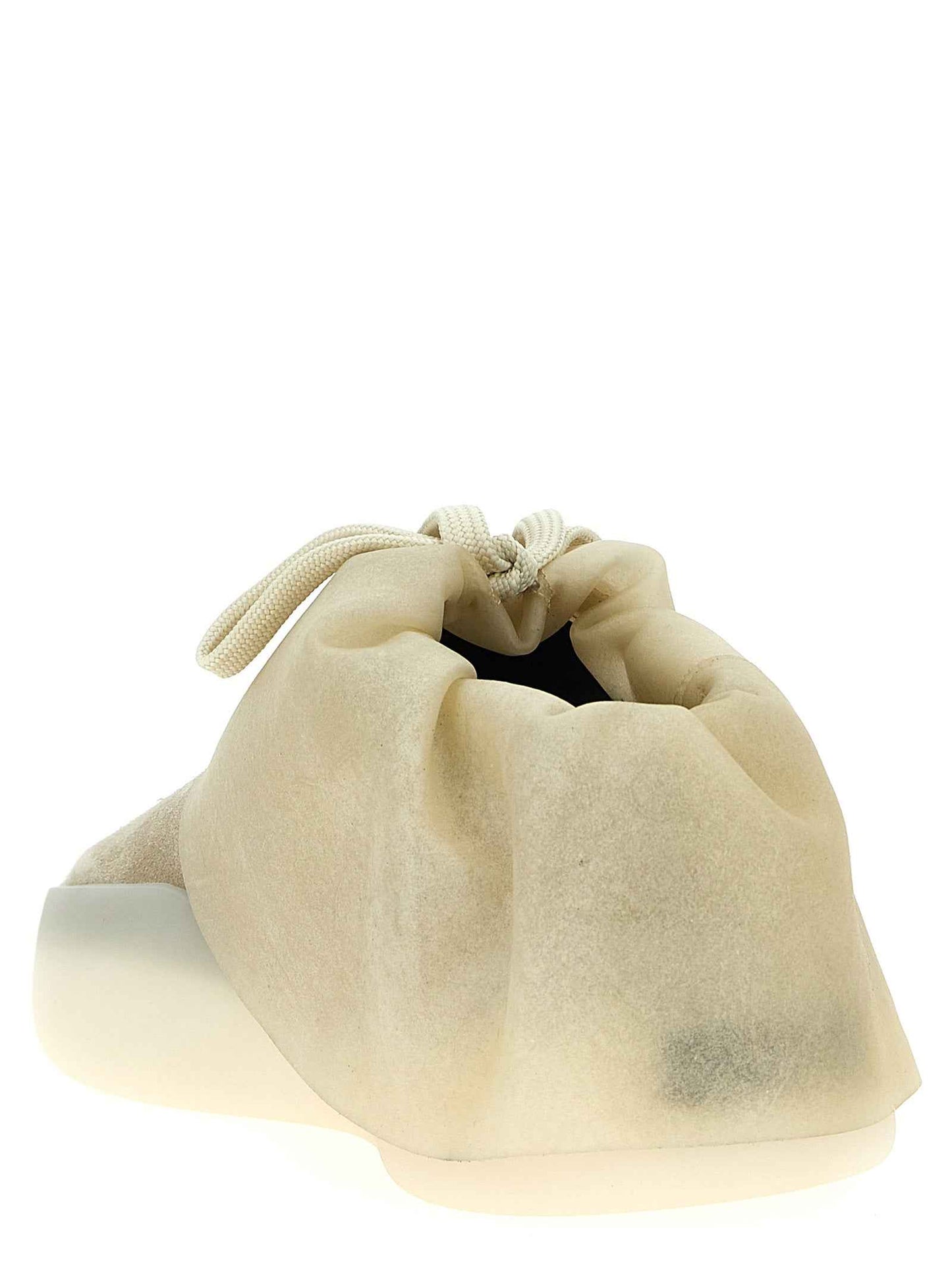Beige Leather Sneakers