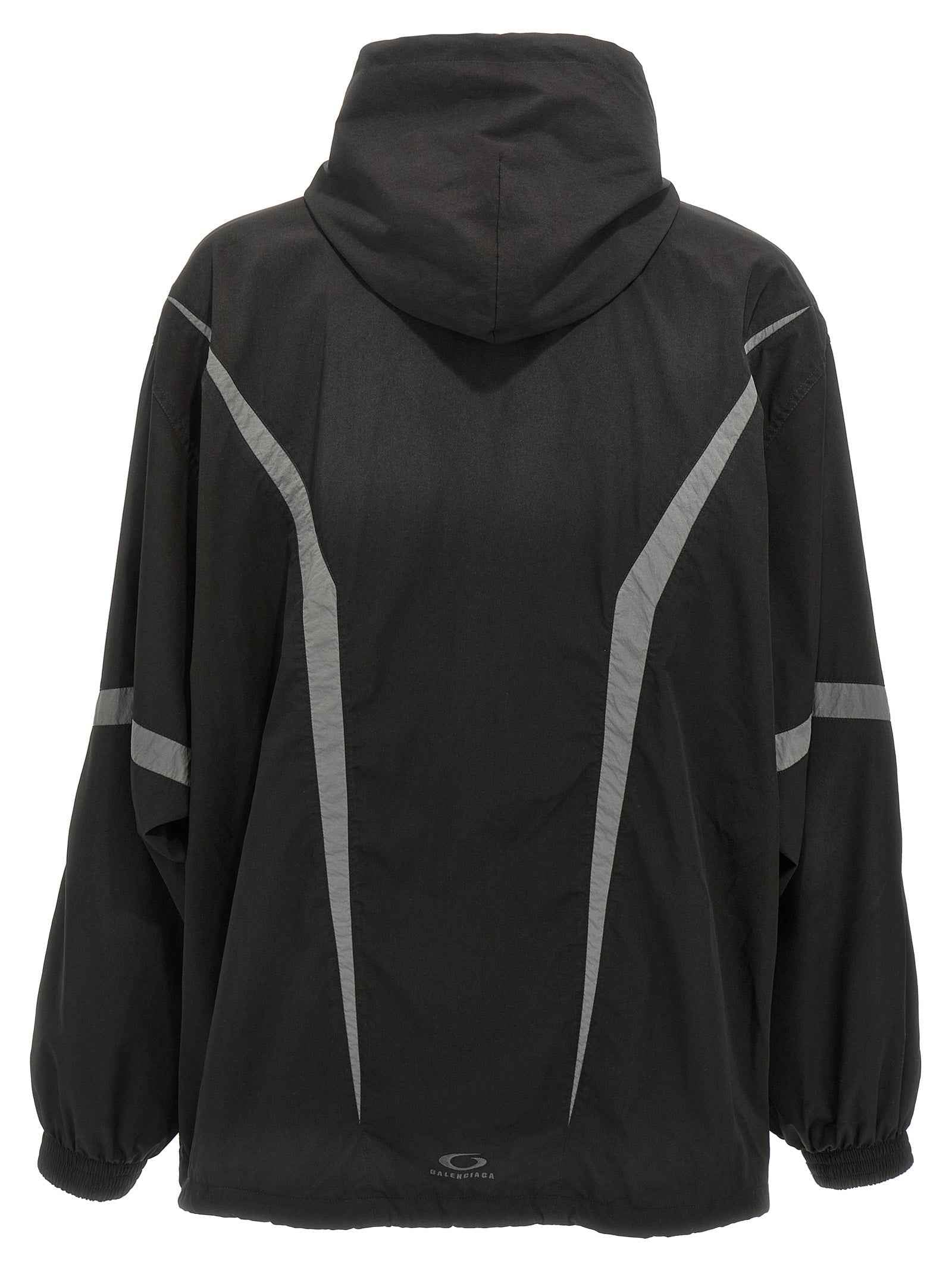 Black Polyester Shell Jacket