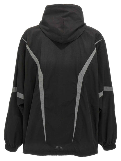 Black Polyester Shell Jacket
