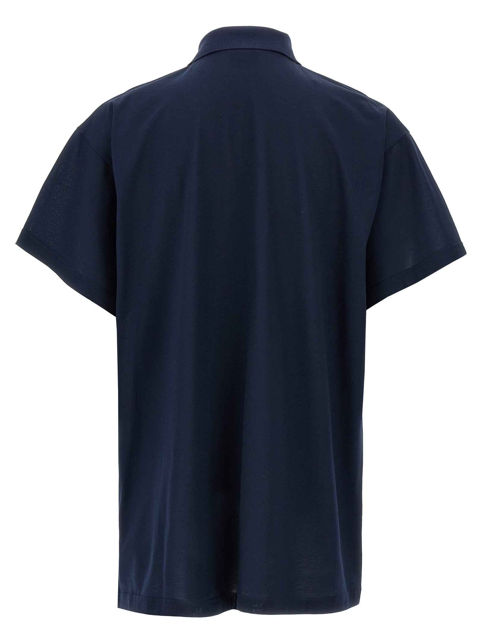 Blue Cotton Polo Shirt