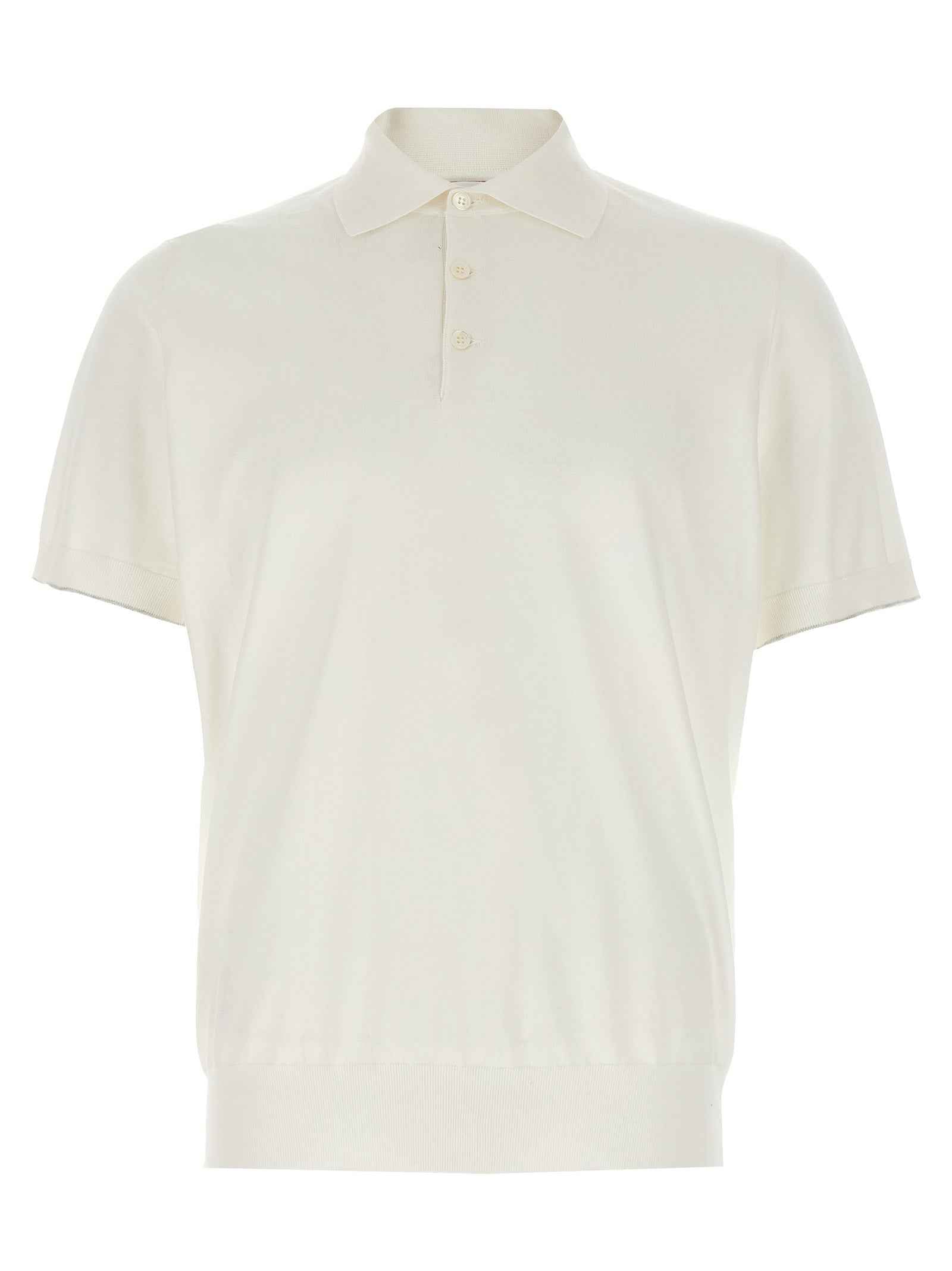 White Cotton Polo Shirt