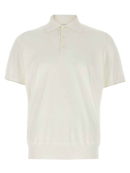 White Cotton Polo Shirt