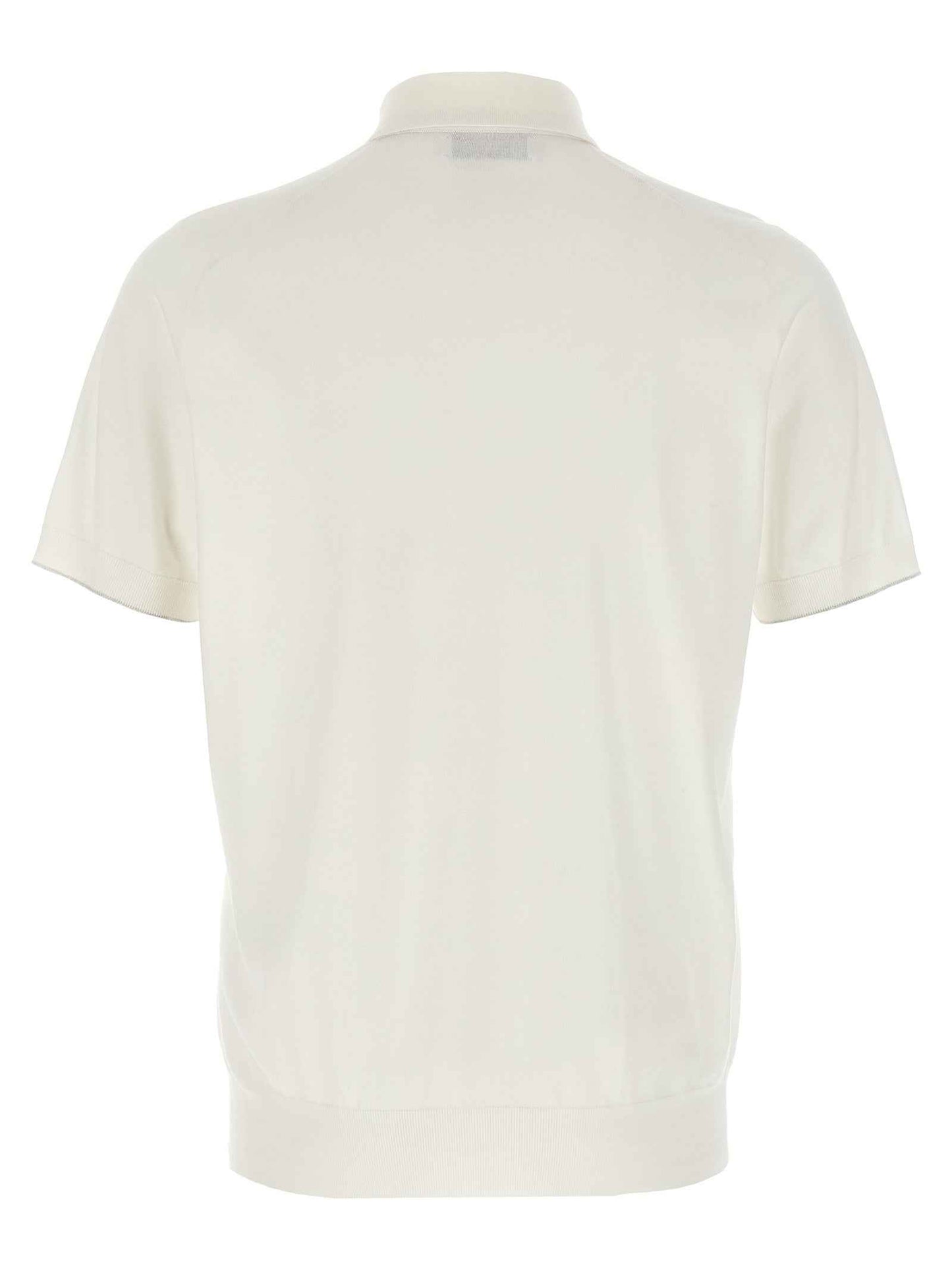 White Cotton Polo Shirt