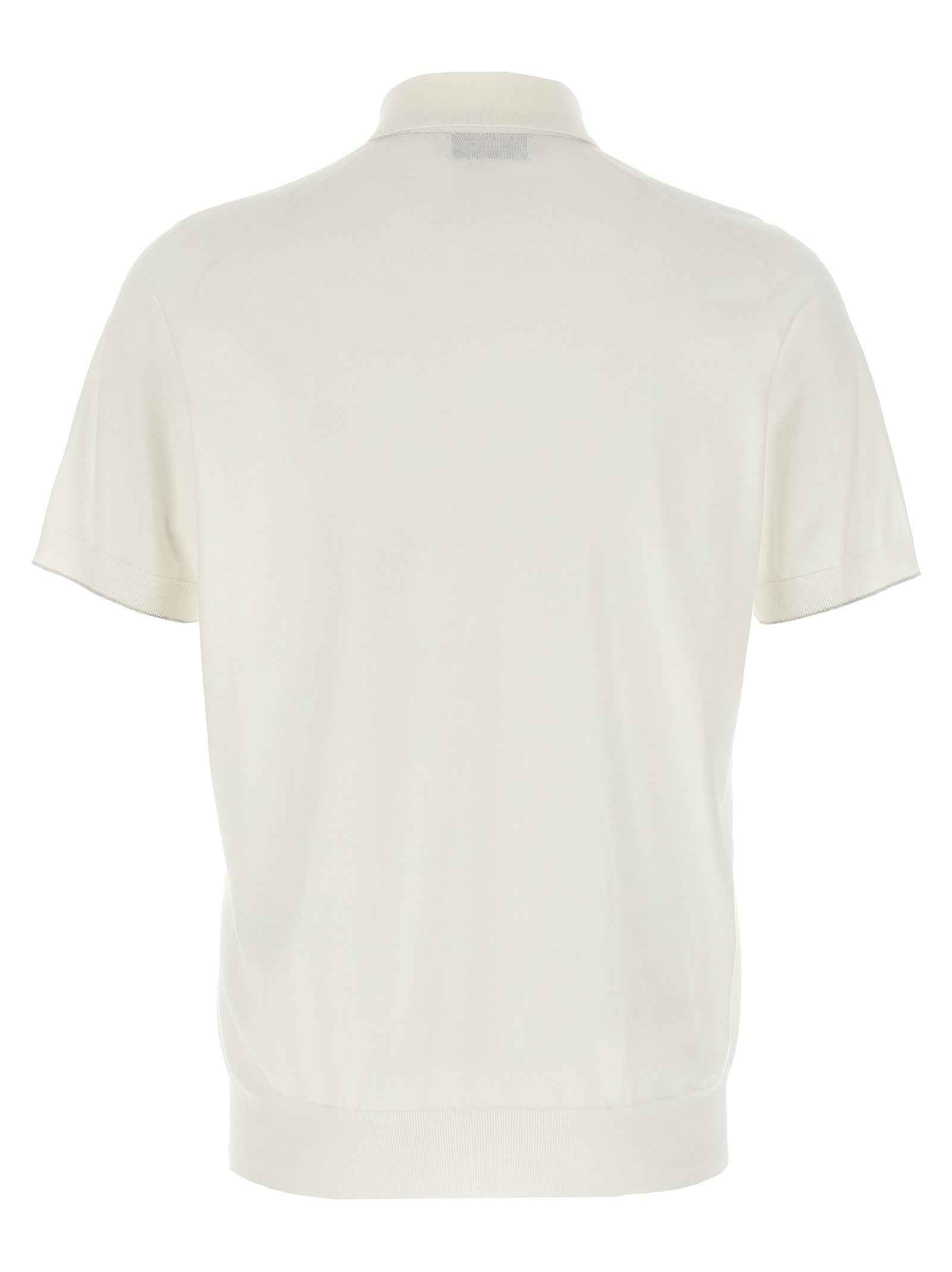 White Cotton Polo Shirt