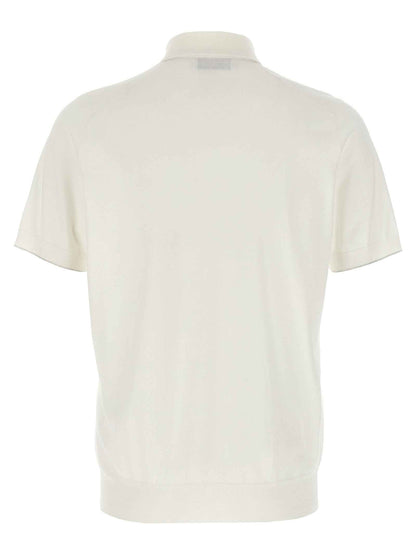 White Cotton Polo Shirt