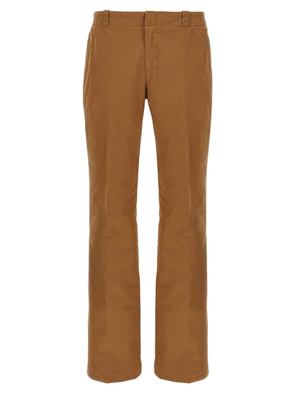 Brown Cotton Chino Pants