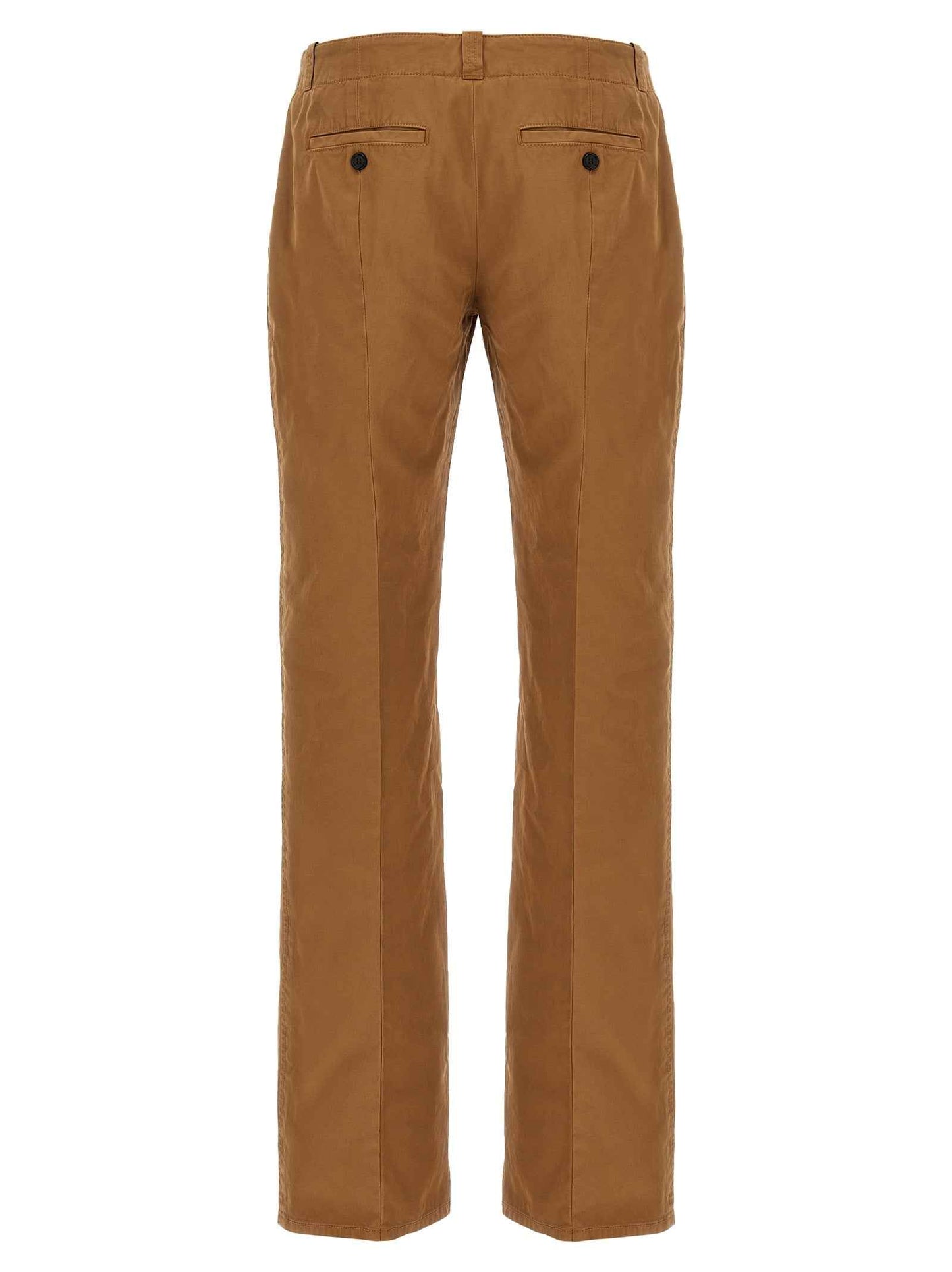Brown Cotton Chino Pants