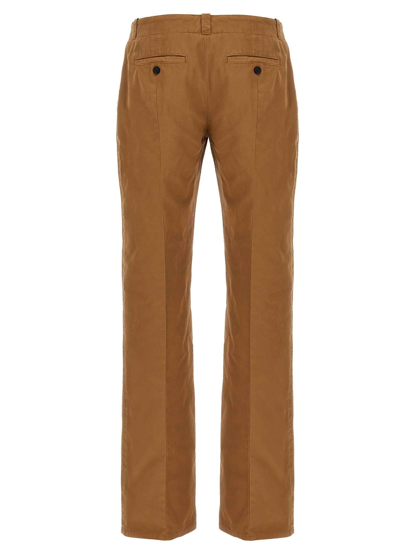 Brown Cotton Chino Pants