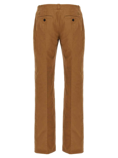 Brown Cotton Chino Pants