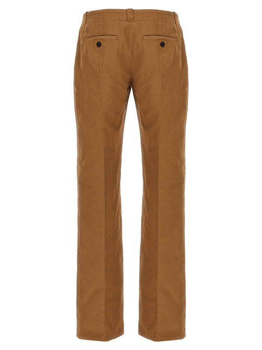 Brown Cotton Chino Pants