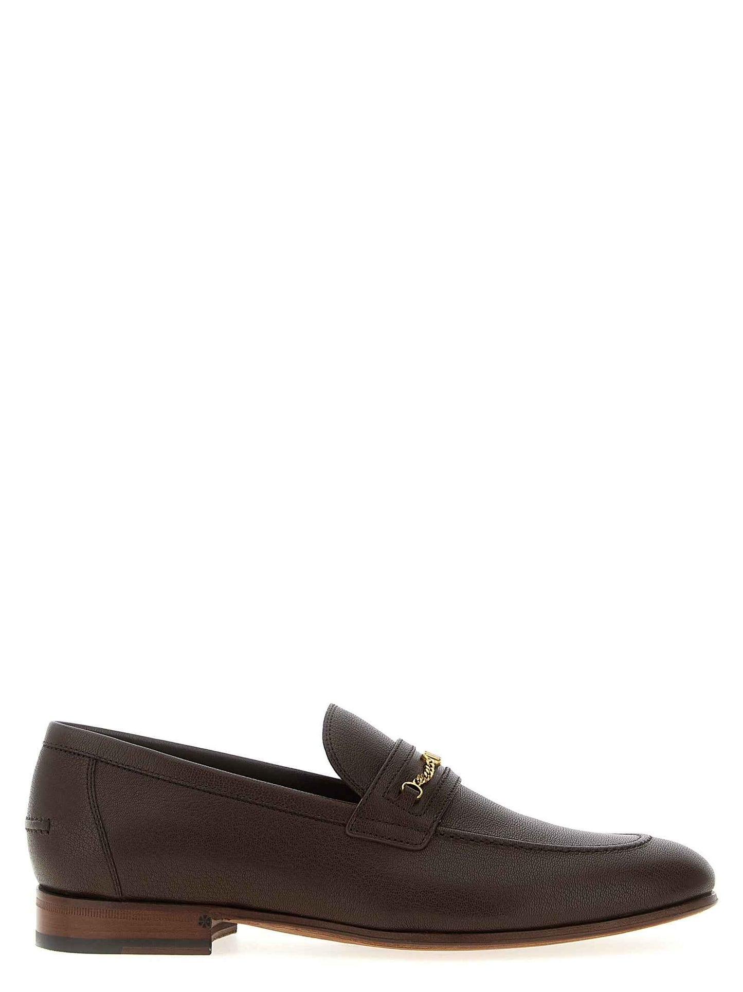 Brown Goatskin Slip-On Loafers