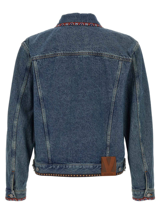 Blue Polyamide Denim Jacket