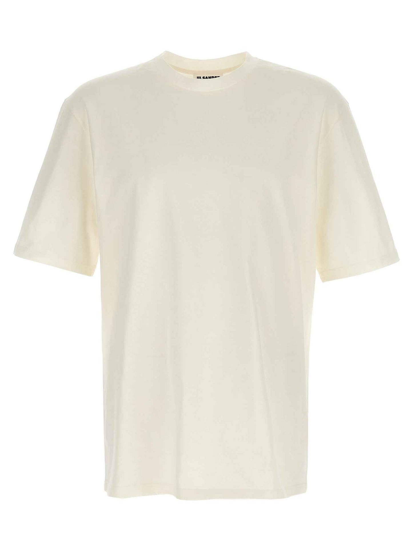 White Cotton Long Sleeve T-Shirt