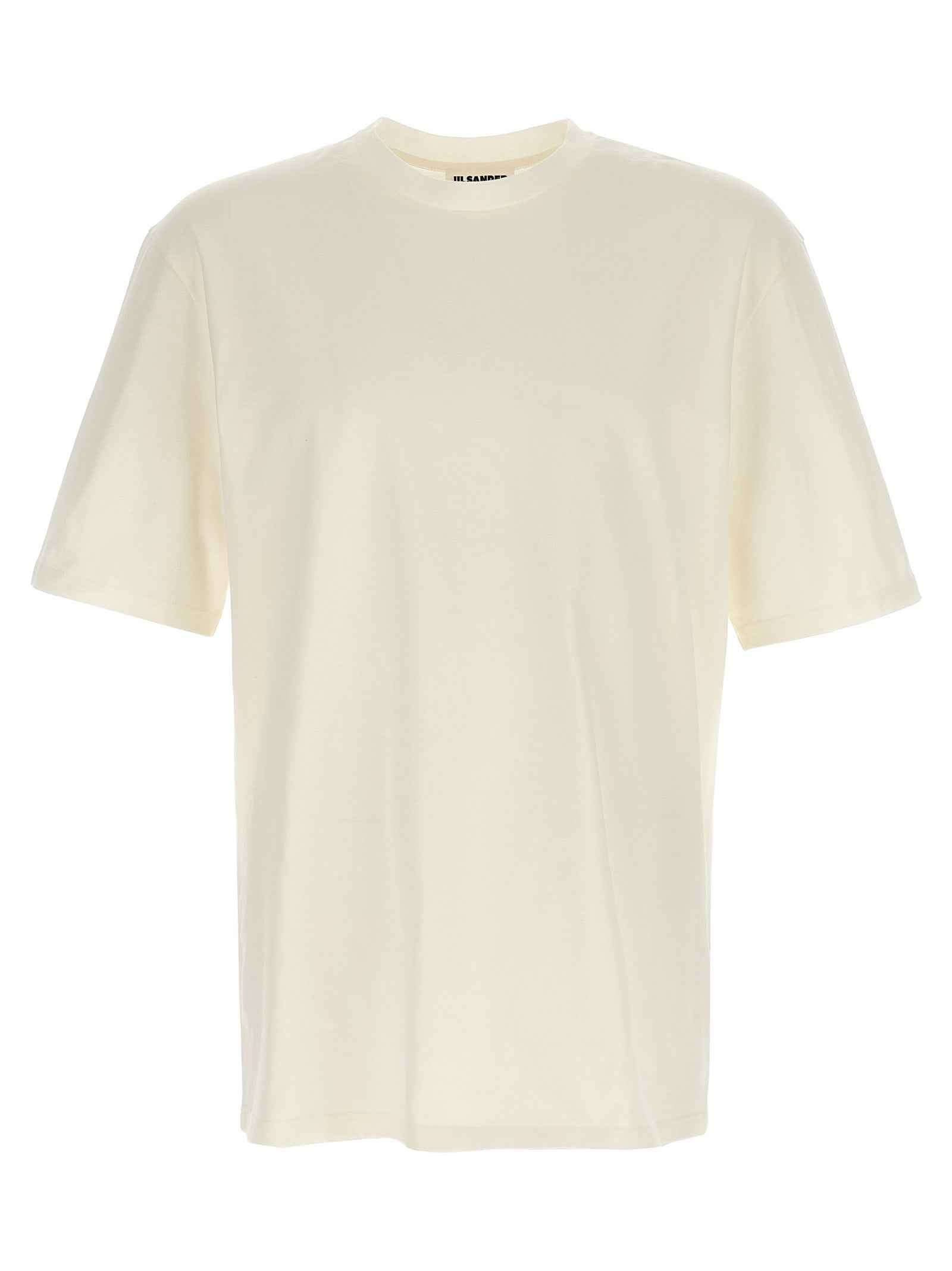 White Cotton Long Sleeve T-Shirt