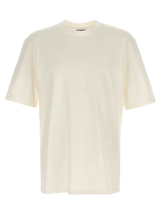 White Cotton Long Sleeve T-Shirt