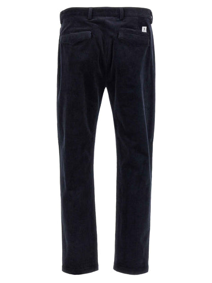 Blue Cotton Chino Pants