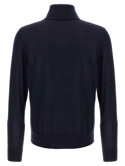 Blue Virgin Wool Cardigan