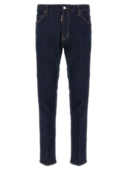 Blue Cotton Slim Fit Jeans