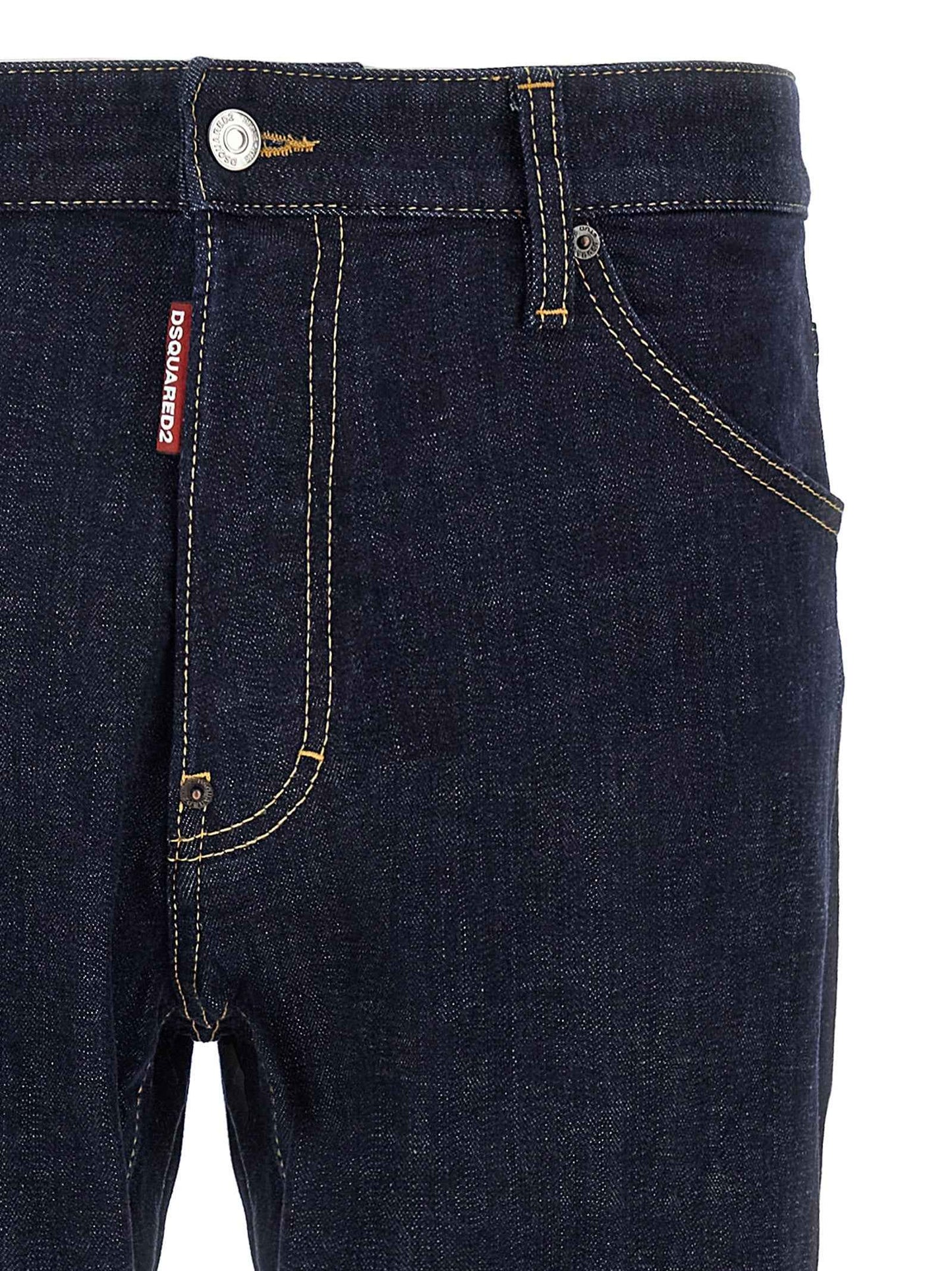 Blue Cotton Slim Fit Jeans