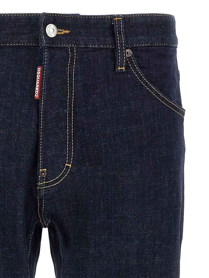 Blue Cotton Slim Fit Jeans